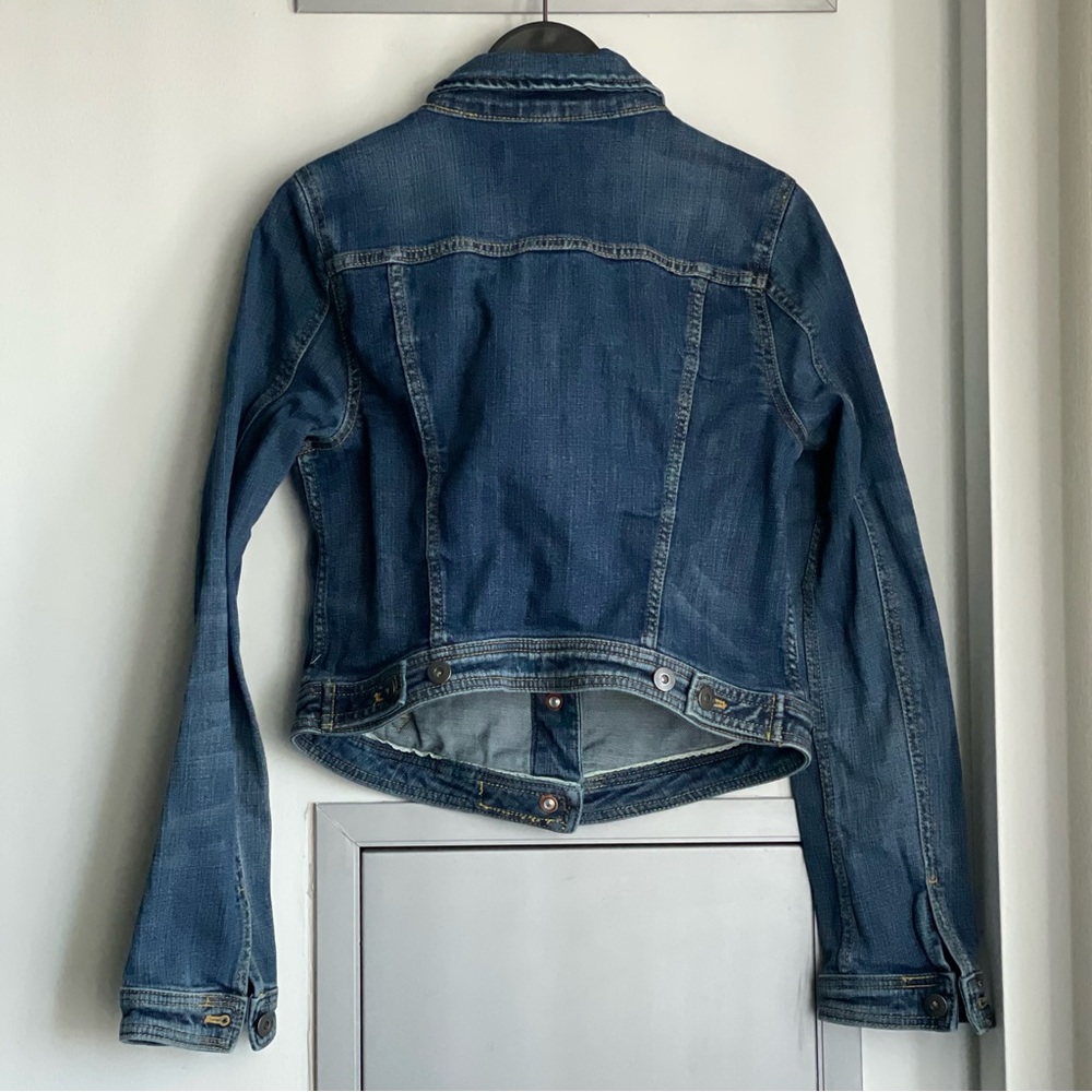 ANTHROPOLOGIE PILCRO and the LETTERPRESS Dark Blue Jean Jacket - Picture 2 of 7